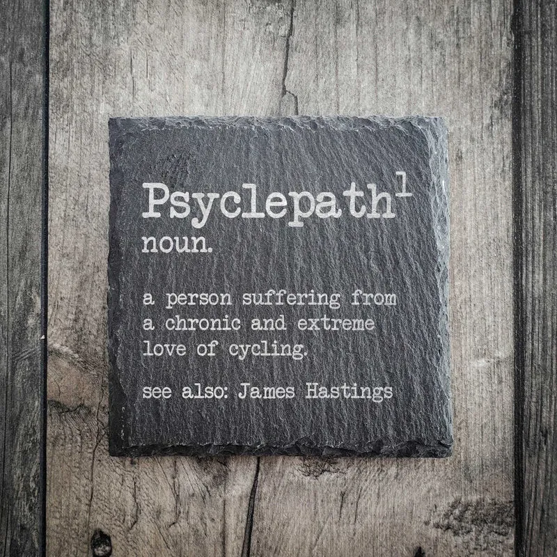 Psyclepath Dictionary Slate Cycling Coaster